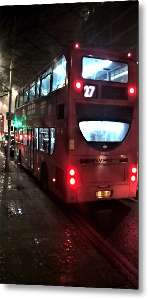 Bus Metal Print featuring the photograph The Red Bus by Magda Levin