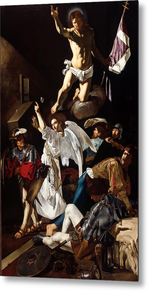 Cecco Del Caravaggio Metal Print featuring the painting The Resurrection by Cecco del Caravaggio