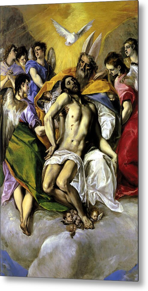 The Trinity Metal Print featuring the painting The Trinity by El Greco