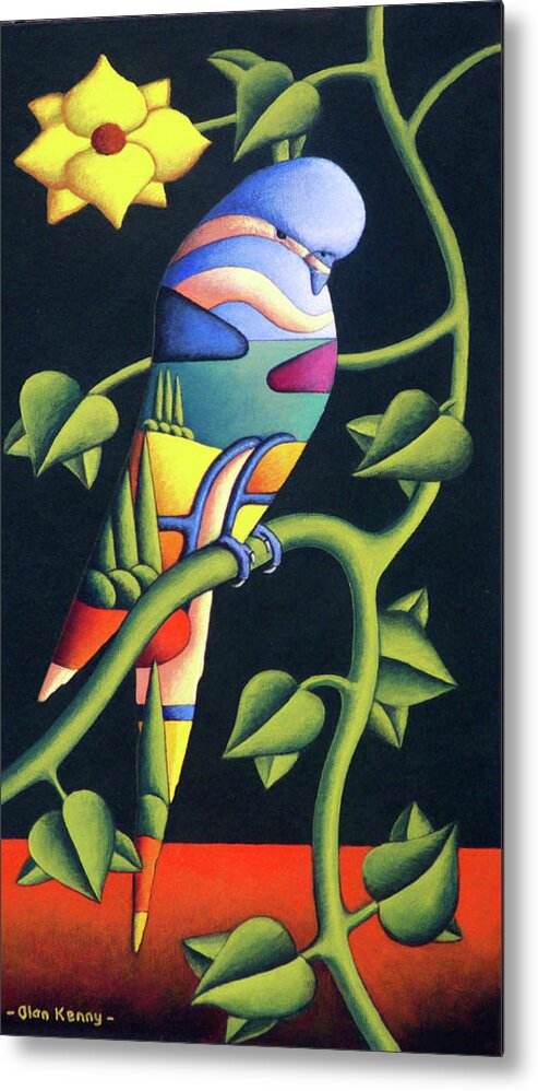 Bird Metal Print featuring the painting Uccello by Alan Kenny
