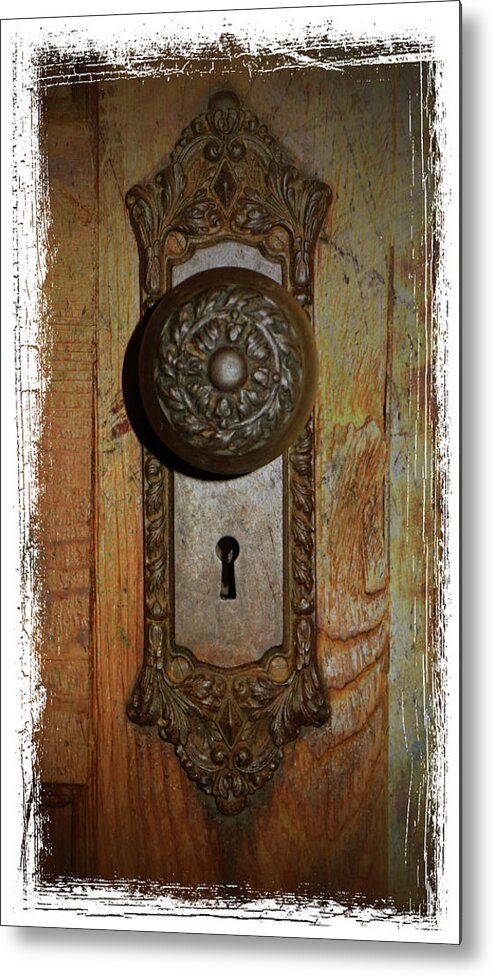 Door Metal Print featuring the photograph Vintage Door Knob by Scott Kingery