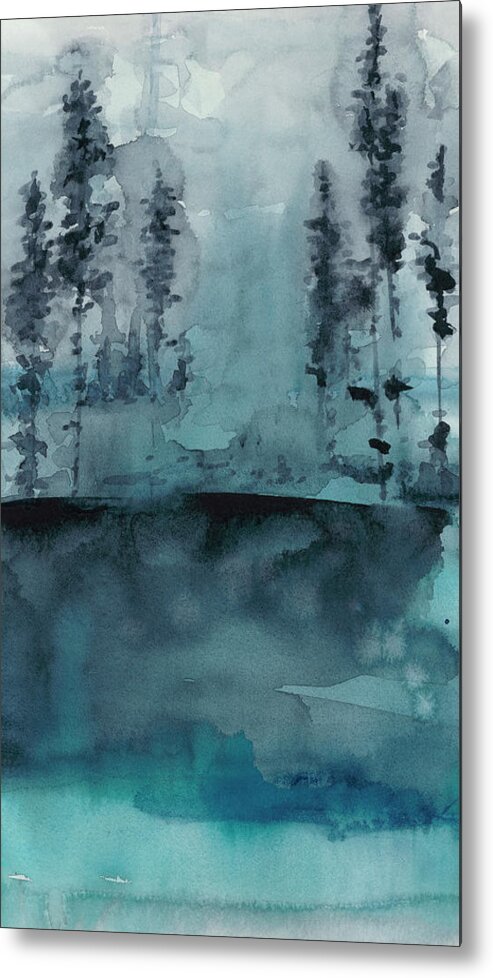 Landscapes & Seascapes Metal Print featuring the painting Winter Woods I #1 by Chariklia Zarris