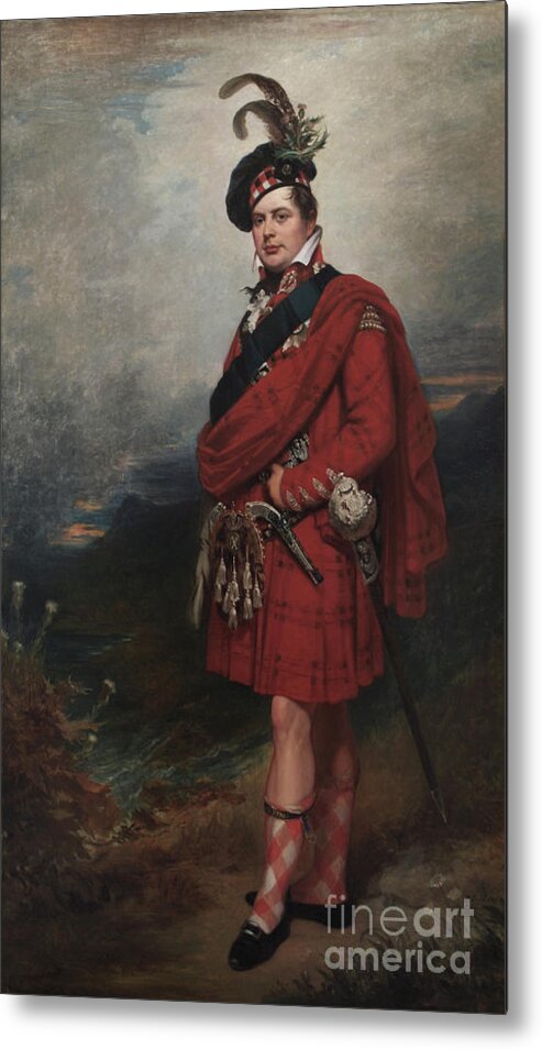 Duke Of Sussex Metal Print featuring the painting Augustus Frederick, Duke Of Sussex, In Highland Dress, 1885 by Barnett Samuel Marks