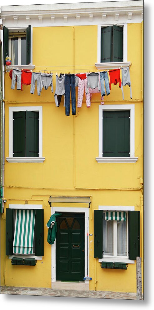 Hanging Metal Print featuring the photograph Colorful Burano by S. Greg Panosian