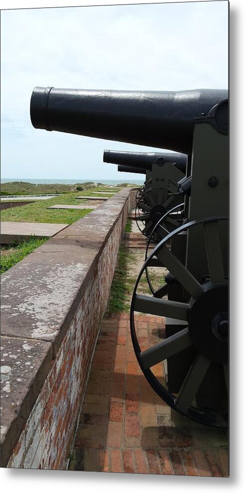 Cannons Metal Print featuring the photograph Fort Macon Cannons 4 by Paddy Shaffer