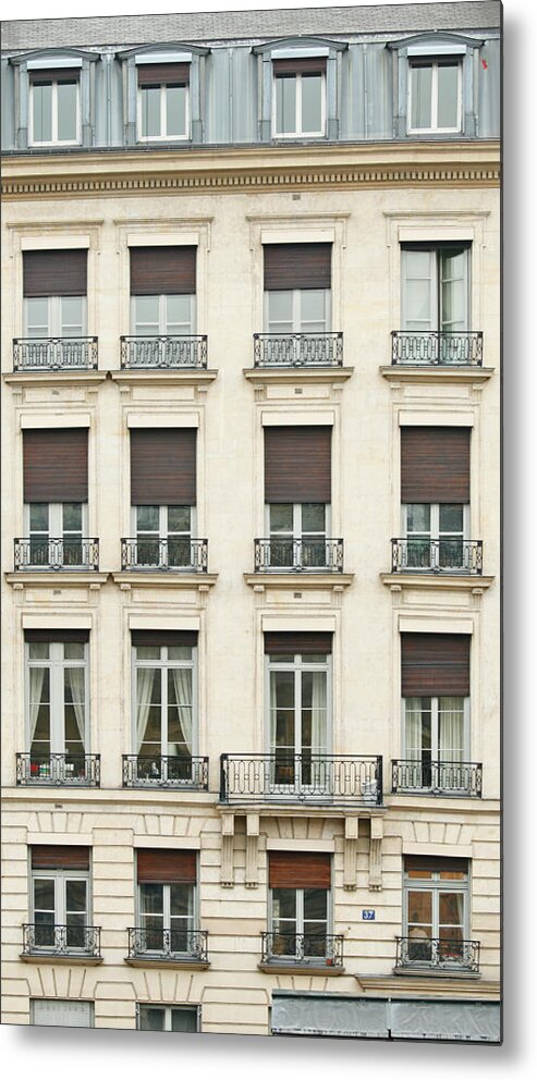 Apartment Metal Print featuring the photograph Front View Of Paris Architecture by S. Greg Panosian