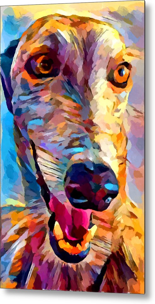 Dog Metal Print featuring the painting Greyhound by Chris Butler