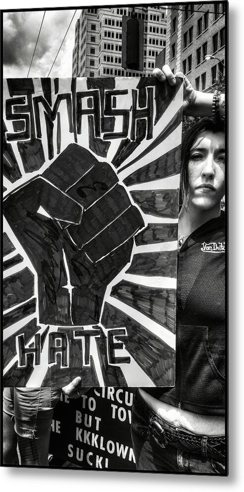 Hate Metal Print featuring the photograph NoH8n by Al Harden