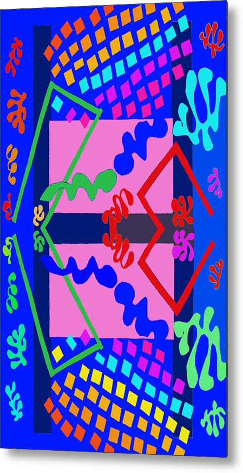 Ode To Matisse 3 Metal Print featuring the digital art Ode to Matisse 3 by Vagabond Folk Art - Virginia Vivier