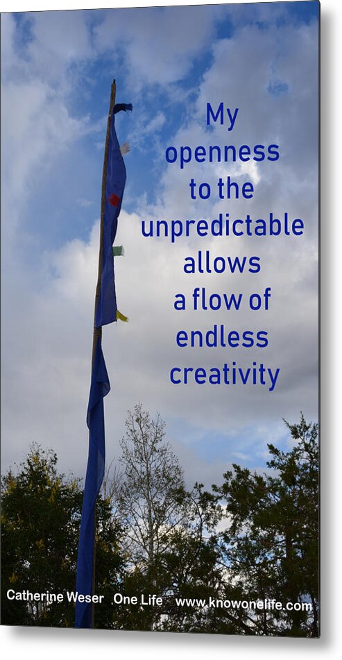 Creativity Affirmation Metal Print featuring the digital art Openness by Catherine Weser