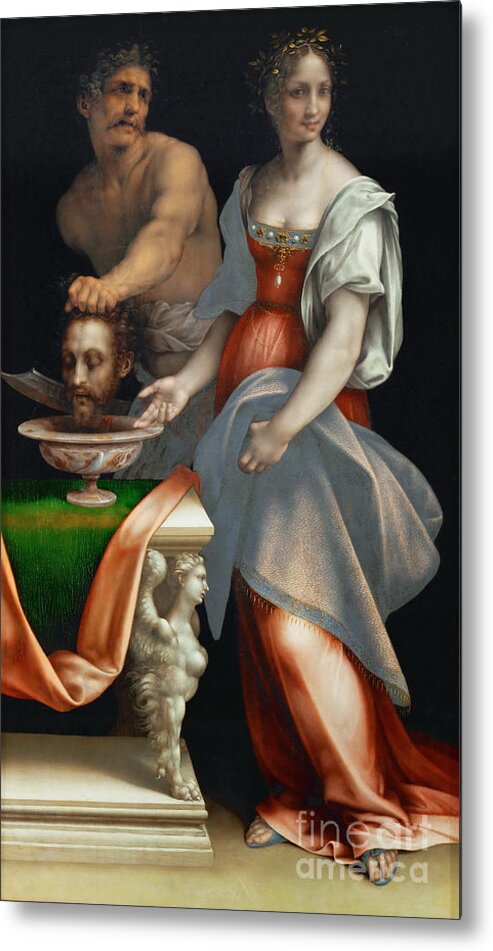 Israelite Metal Print featuring the drawing Salome With The Head Of John The Baptist by Heritage Images