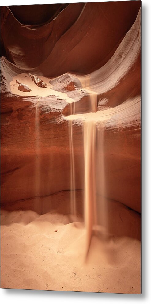 Sandstone Metal Print featuring the photograph Slipping Away by Laura Hedien