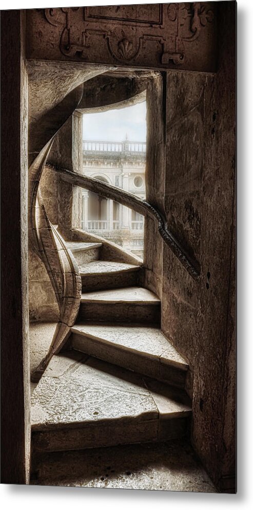 Stairway Metal Print featuring the photograph Tomar - Stairway to the cloister by Micah Offman