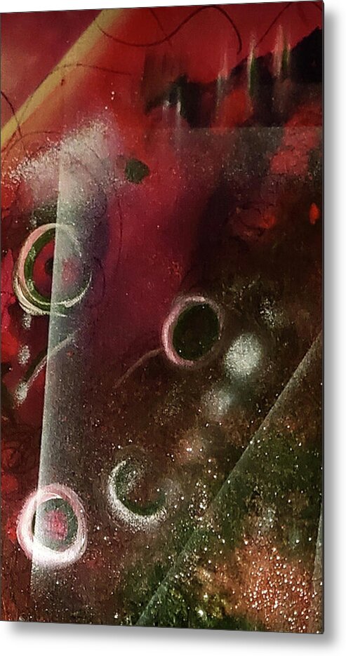 Abstract Metal Print featuring the painting Untitled #19 by Karen Lillard