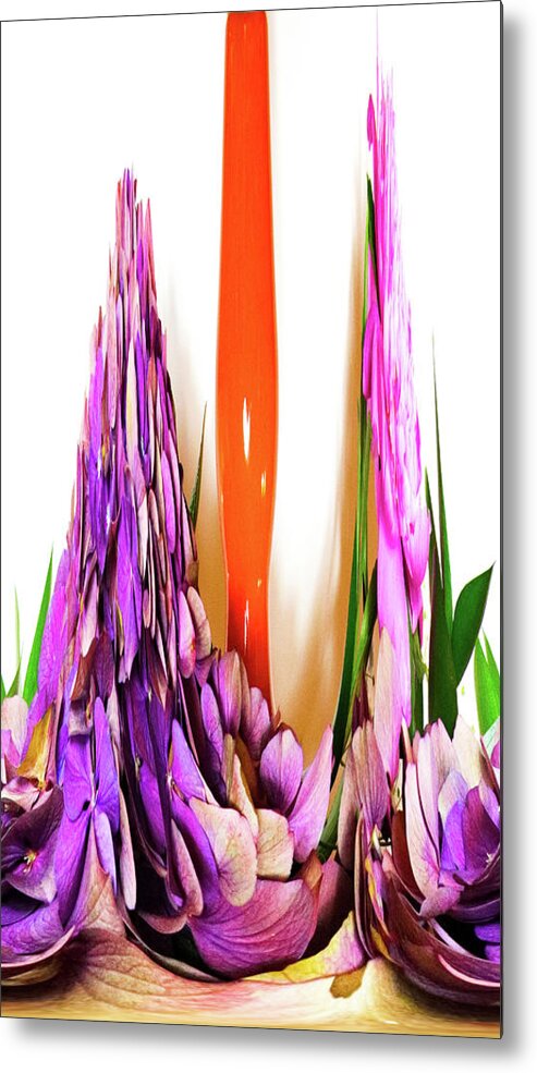 Flowers Metal Print featuring the digital art Abstract Flowers 2 by Kathleen Illes