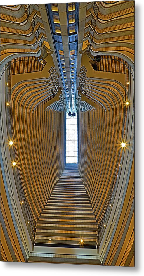 Hotel Metal Print featuring the photograph Atlanta Marriott Marquis Hotel Atrium 6 by Richard Krebs