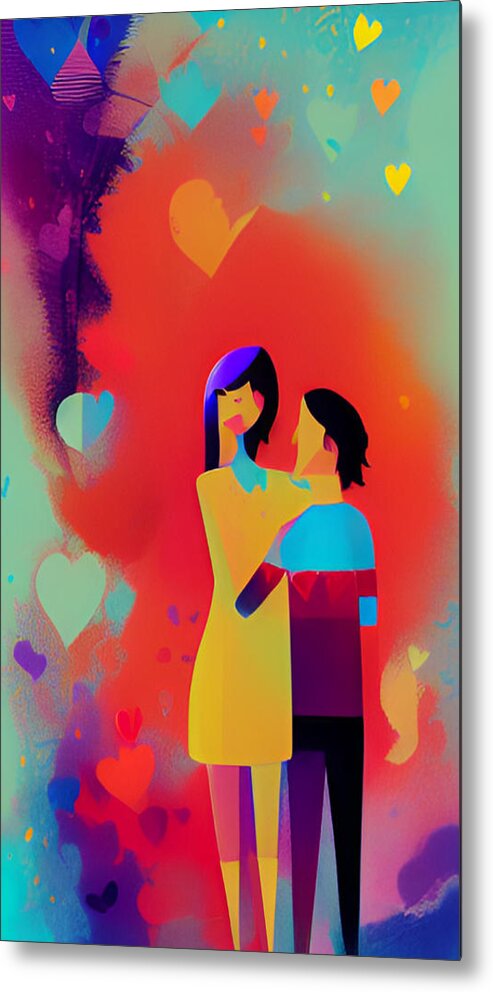 Cool Art Metal Print featuring the digital art Blossoming Love by Ronald Mills