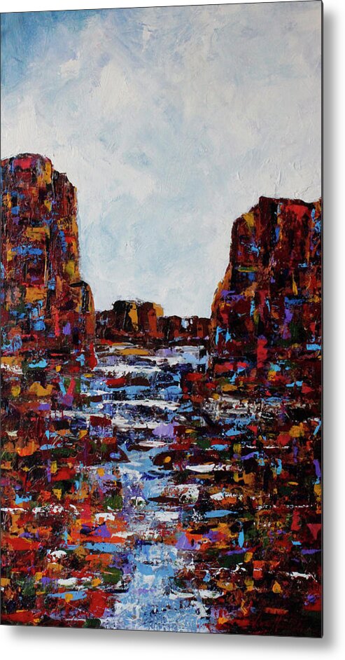 Grand Canyon Metal Print featuring the painting Canyon Creek #1 by Lance Headlee