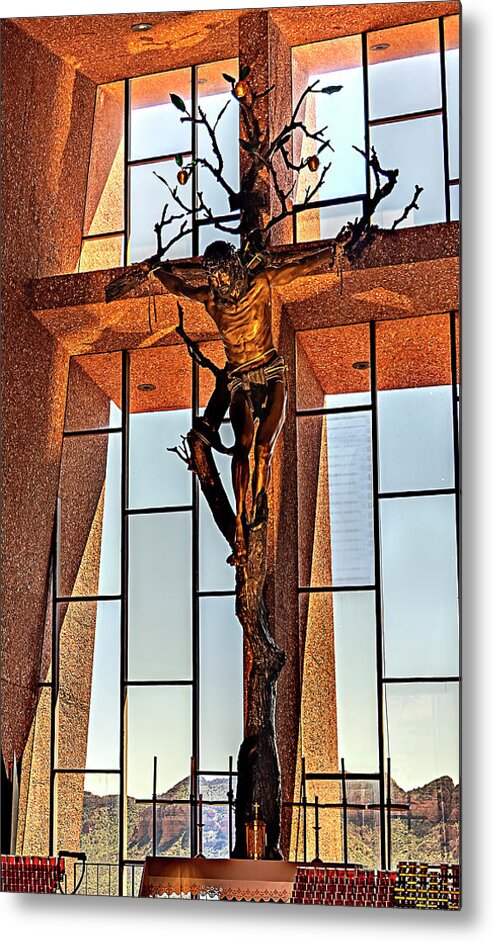 Sedona Metal Print featuring the photograph Crucifix by Al Judge