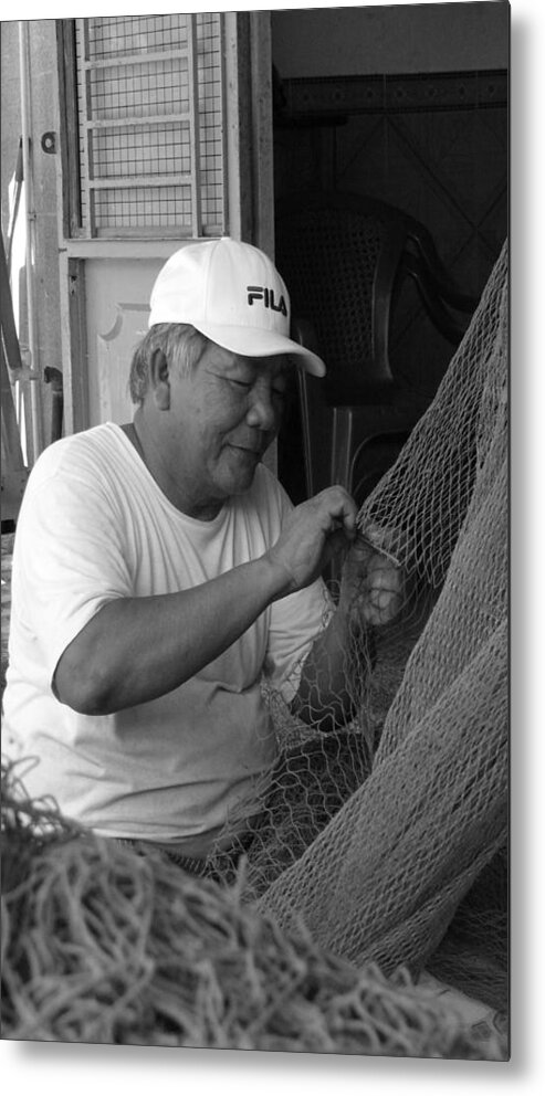 Fisher Metal Print featuring the photograph Fisherman portrait by Robert Bociaga