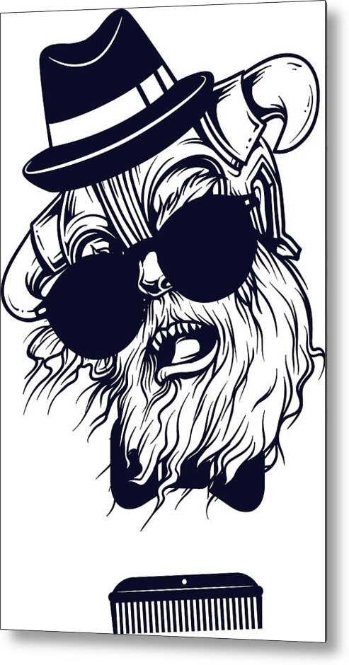 Monster Metal Print featuring the digital art Hipster Viking by Jacob Zelazny