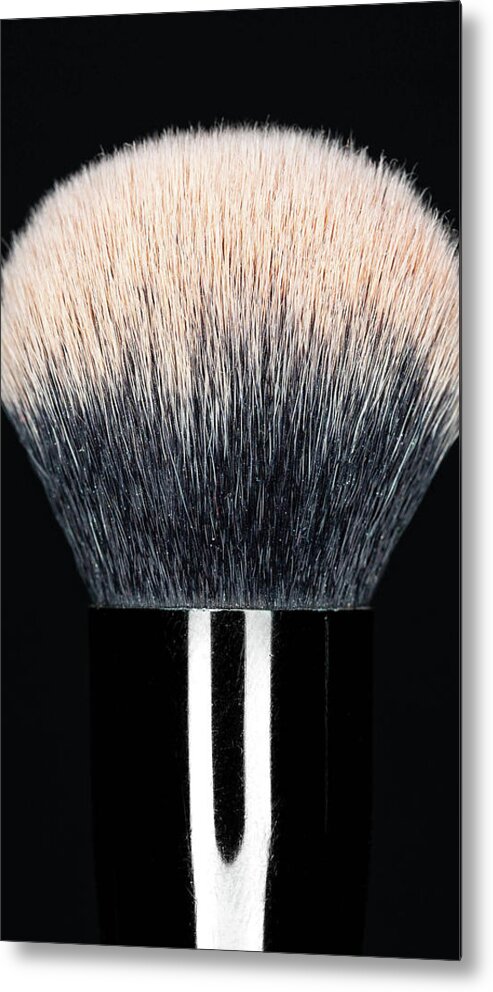 Brush Metal Print featuring the photograph Makeup Brush Pink 2 by Amelia Pearn