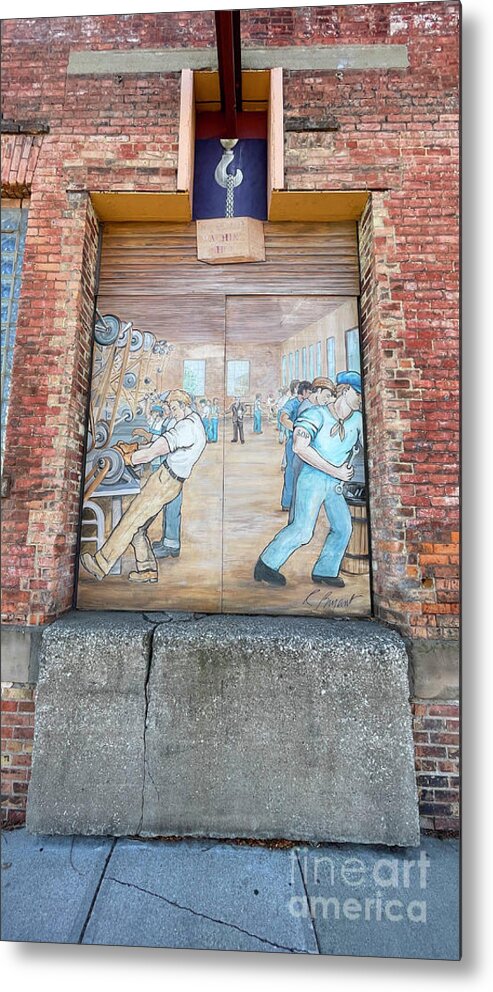 Mural Metal Print featuring the photograph Mural in Downtown Toledo 4466 by Jack Schultz