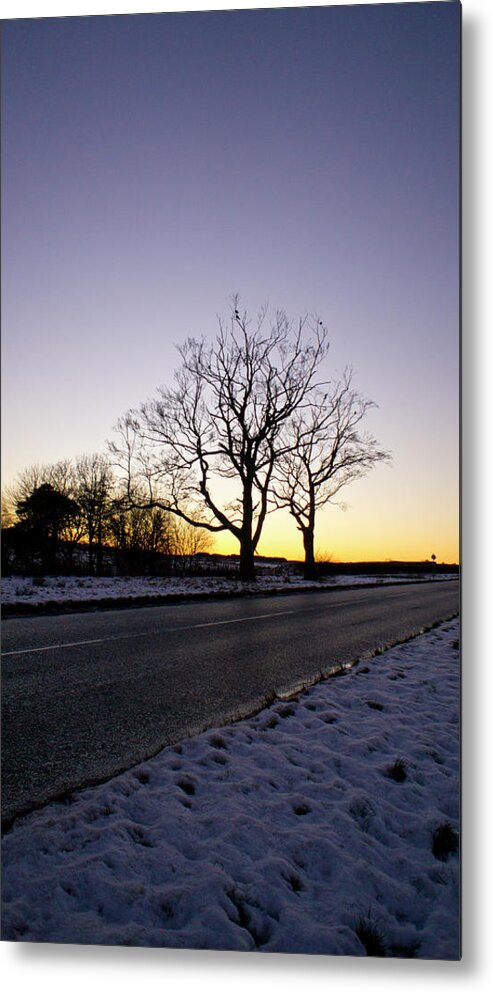 Winter Metal Print featuring the photograph On the Road to Home by Elena Perelman
