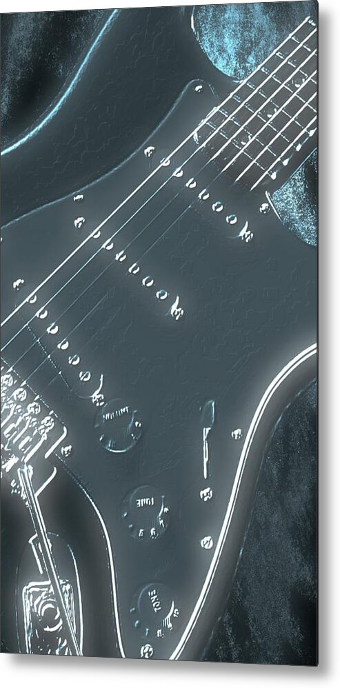 Waywardmuse Metal Print featuring the photograph Shimmering Strat by Judy Kennedy