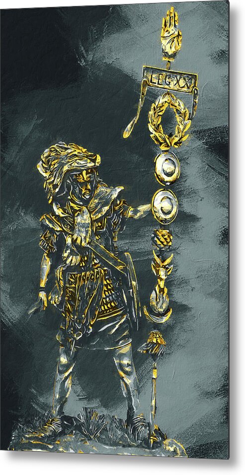 Roman Legion Metal Print featuring the painting The Roman Legionary - 05 by AM FineArtPrints