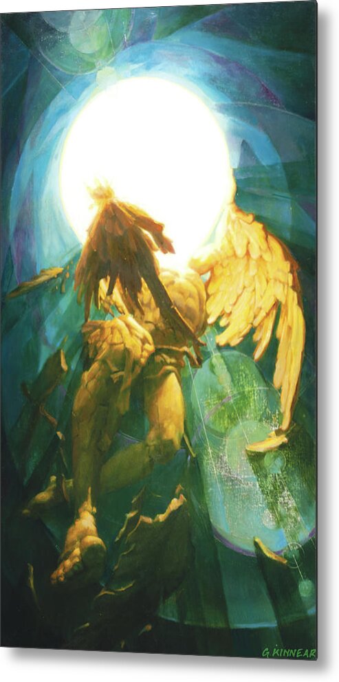 Guy Kinnear Metal Print featuring the painting The Second Voyage Of Icarus by Guy Kinnear