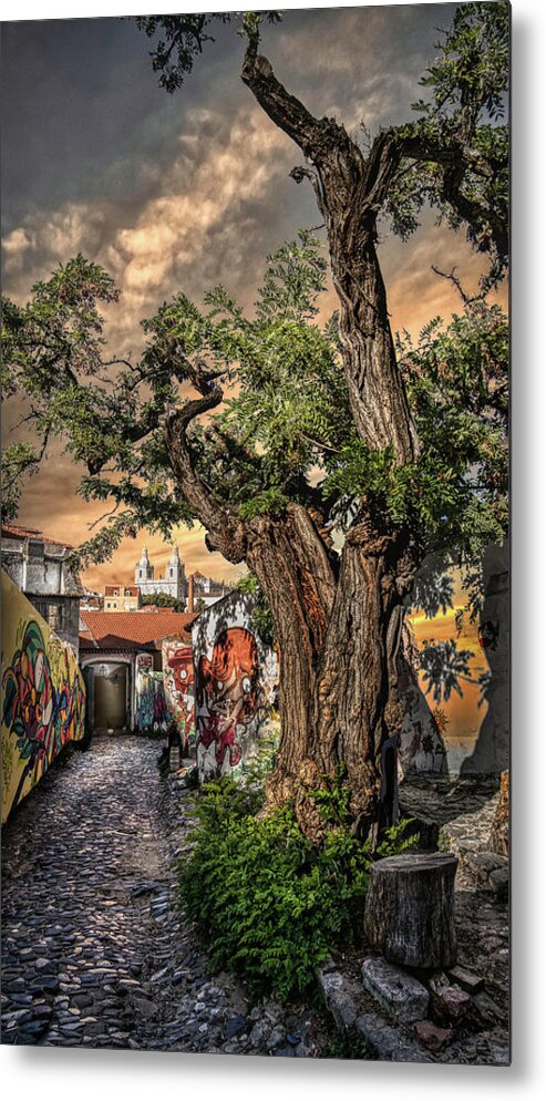 Lisbon Metal Print featuring the photograph Walking in history's footsteps by Micah Offman