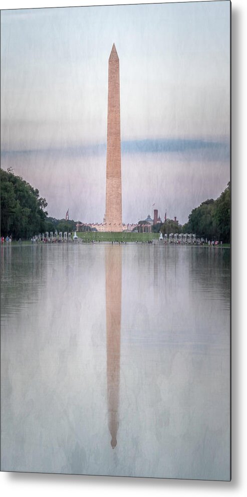 Washington Metal Print featuring the photograph Washington Monument Washington DC Painterly by Joan Carroll