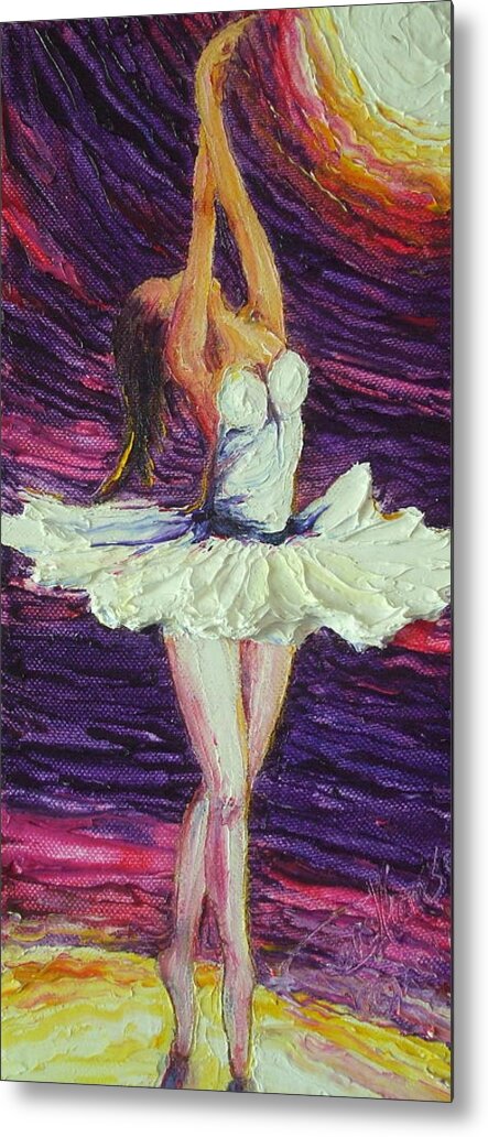 Dance Metal Print featuring the painting Dancing Ballerina by Paris Wyatt Llanso