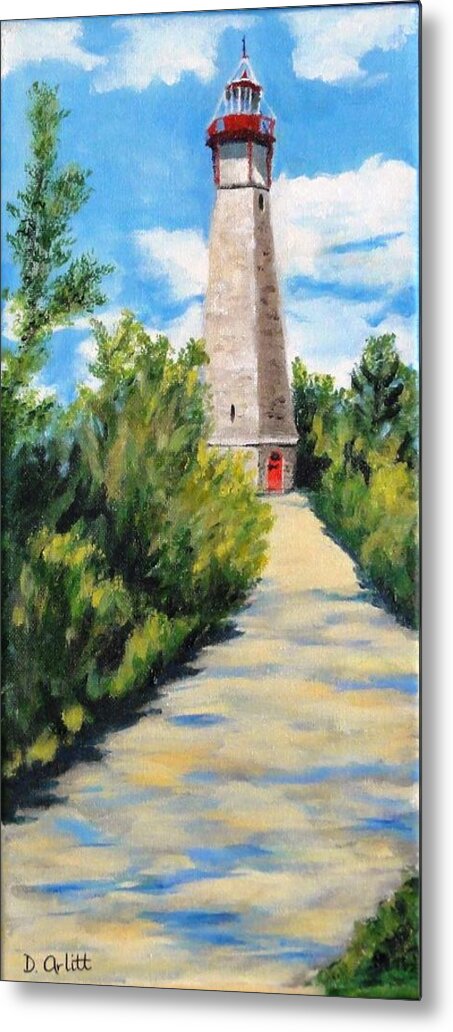 Historic Metal Print featuring the painting Gibraltar Point Lighthouse by Diane Arlitt