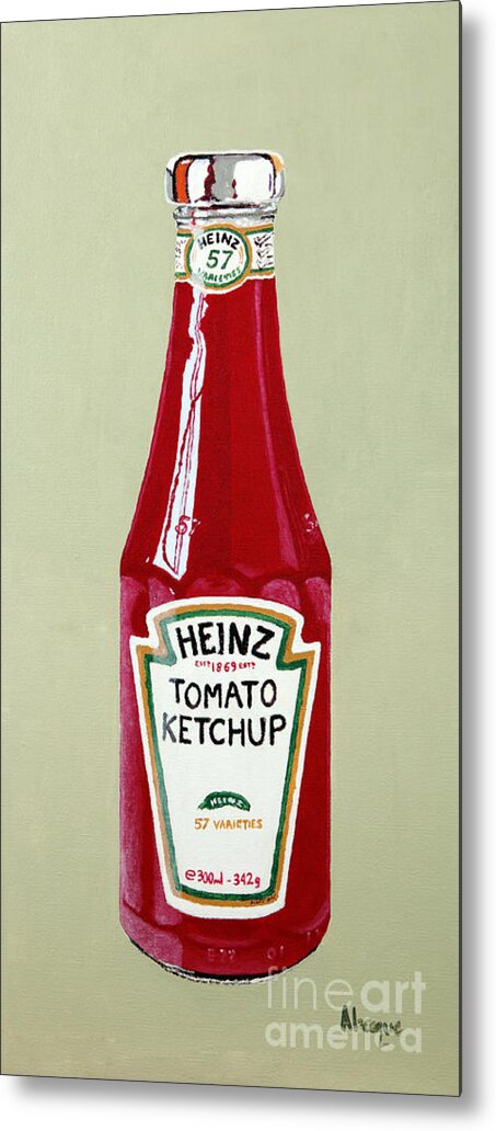#faatoppicks Metal Print featuring the painting Heinz Ketchup by Alacoque Doyle
