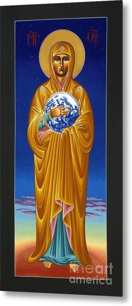 Mother Of All Nations Metal Print featuring the painting Mary Most Holy Mother of All Nations 080 by William Hart McNichols