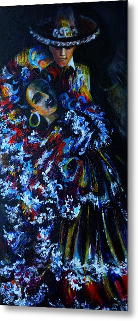 Travel Metal Print featuring the painting Mexican Velvet by Anna Duyunova