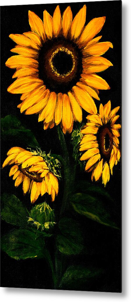 Sun Metal Print featuring the painting Midnight Sun by Nancy Lauby