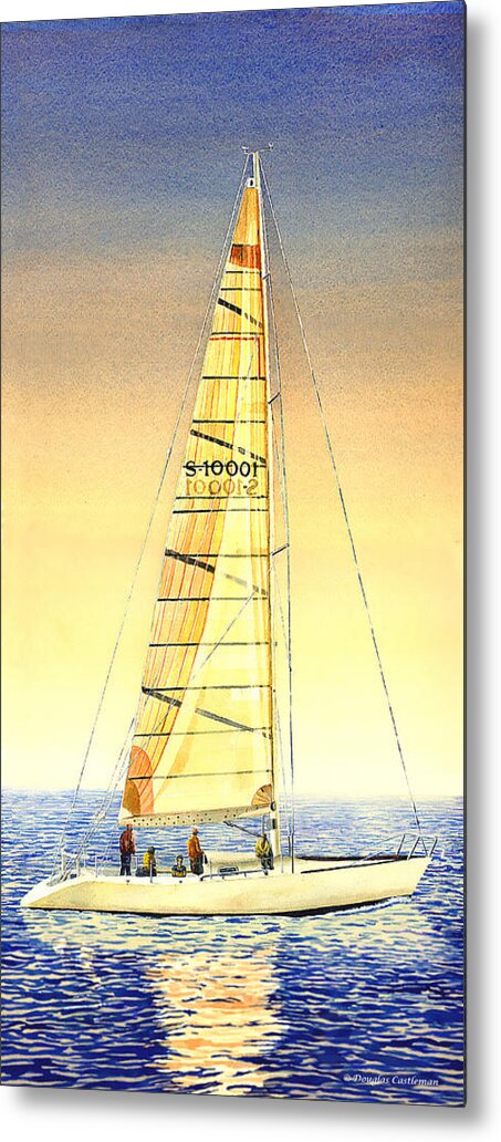 Boat Metal Print featuring the painting Serene Sail by Douglas Castleman
