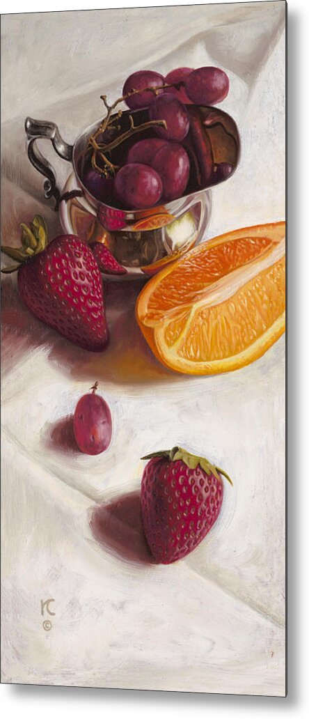 Still Life Metal Print featuring the painting Still LIfe Reflections by Ron Crabb