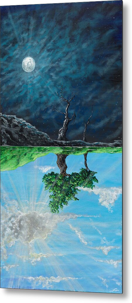 Trees Metal Print featuring the painting When We Were Beautiful by Joel Tesch