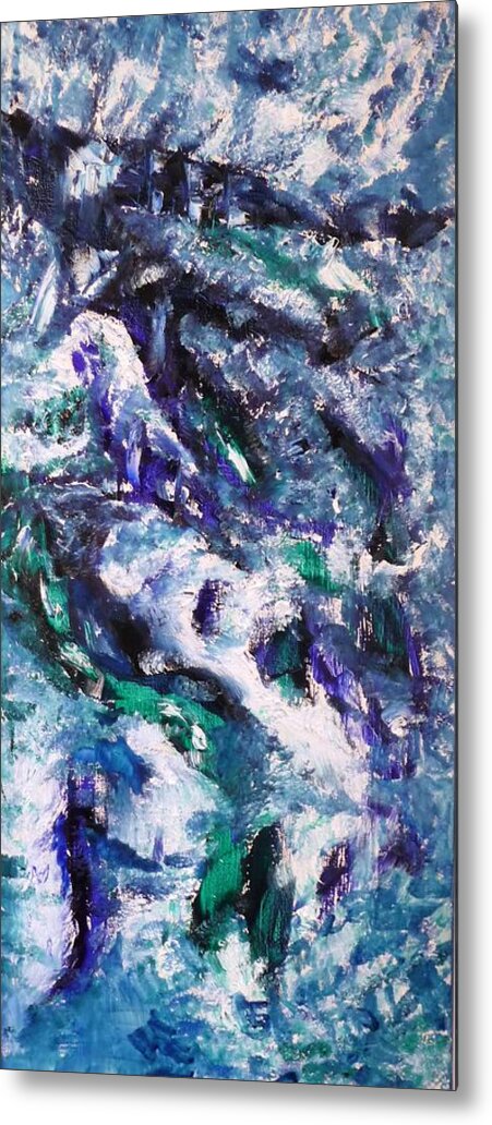 Abstract Metal Print featuring the painting Avalanche by Beverly Smith