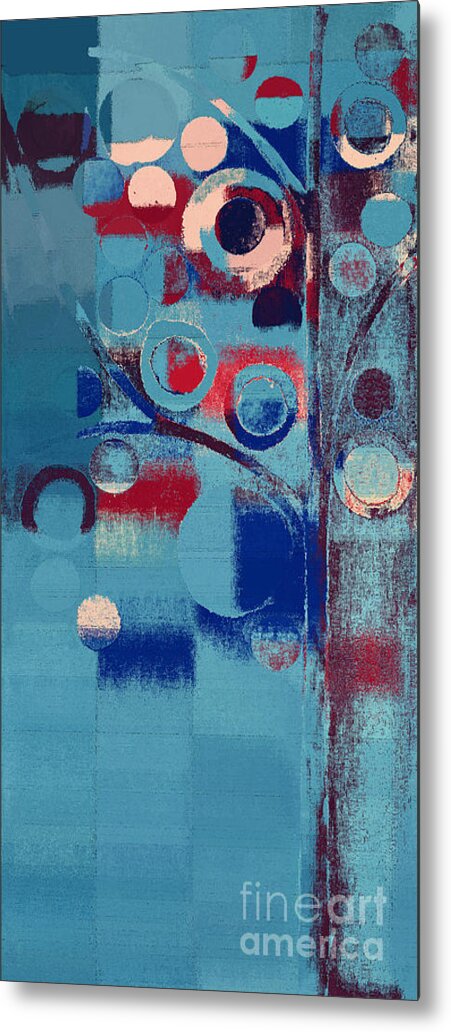 Blue Metal Print featuring the painting Bubble Tree - 85e-j4 by Variance Collections