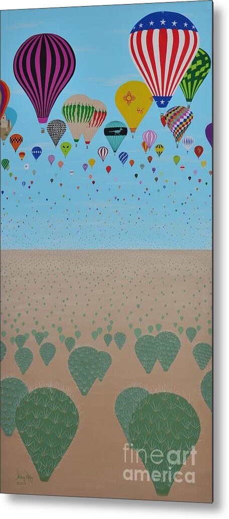 Hot Air Balloons Metal Print featuring the painting Enchanted Transformations by Doug Miller