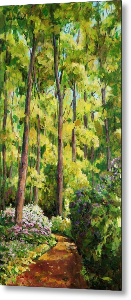 Forest Metal Print featuring the painting Forest Pathway by Ingrid Dohm
