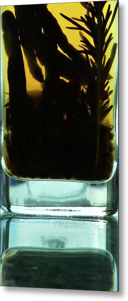 Olive Oil Metal Print featuring the photograph In Glass by Lyle Crump