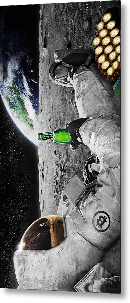 Space Metal Print featuring the digital art Moon Rockin by Canvas Cultures