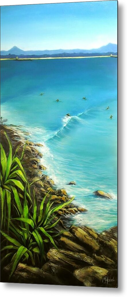 Pandanus Palms Metal Print featuring the painting Noosa National Park by Chris Hobel