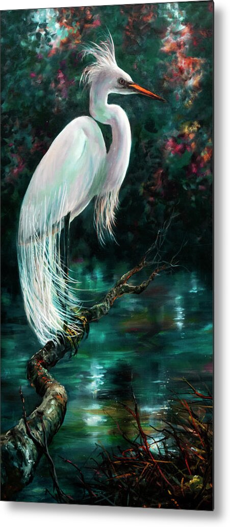 Nature Metal Print featuring the painting Out On A Limb by Lynne Pittard